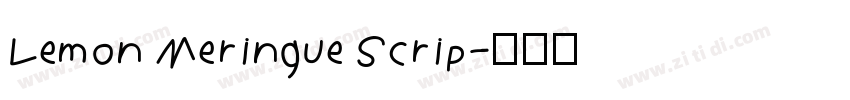 Lemon Meringue Scrip字体转换